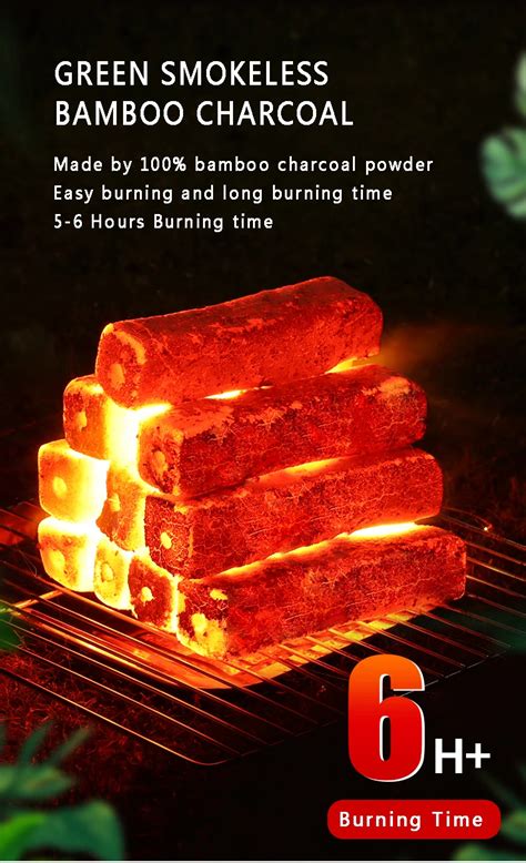 Long Burning Time White Ash Lump Bamboo Charcoal For Bbq Buy Bamboo