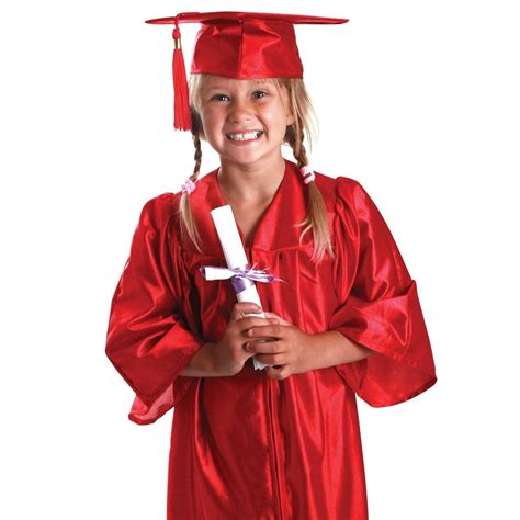 Red Graduation Gown with Hat for Kids | Party Expert