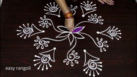 Simple Kolam Designs With X Interlaced Dots Easy Rangoli Designs