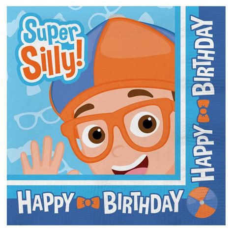 Treasures Gifted Blippi Birthday Party Napkins Pack Of Blippi