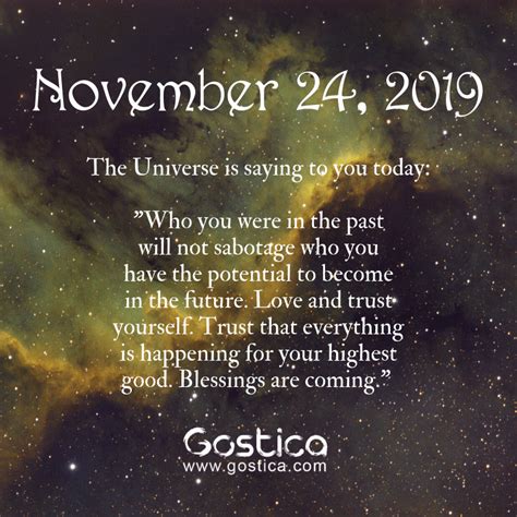 Todays Message From The Universe Sunday November 24 2019 Gostica