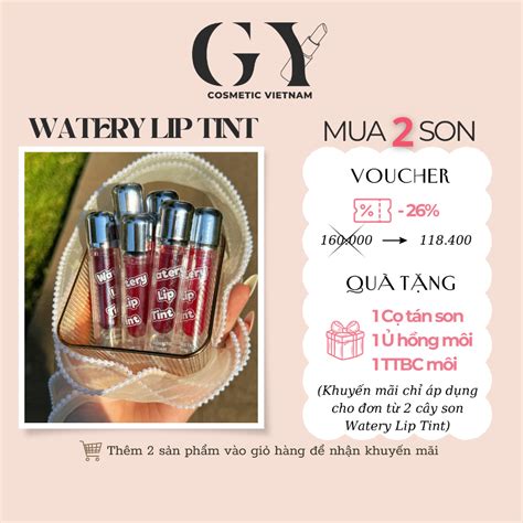 [Chính hãng] Son Lì Watery Lip Tint GY COSMETIC | Shopee Việt Nam