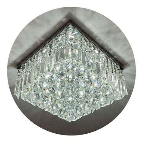 Lustre de Cristal Acrílico 30x30 Para Sala de Estar e Jantar Jmw