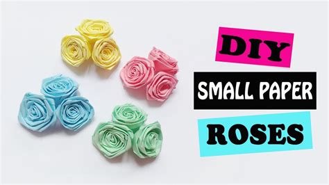 How To Make Small Paper Roses Diy Mini Paper Roses With Paper Strip