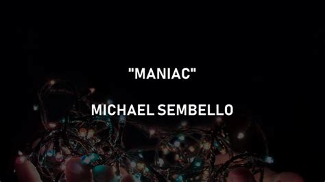 MANIAC Michael Sembello Lyrics YouTube