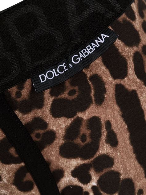 Dolce And Gabbana Leopard Print Boxer Trunks Farfetch