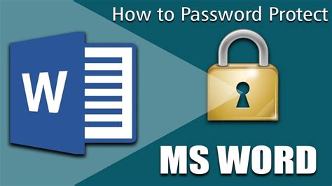 How To Protect Ms Word With Password And How To Unlock Ms Word Youtube