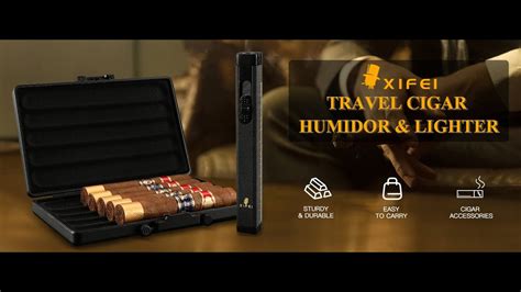 XIFEI Travel Humidor Case Aluminum Alloy With Cigar Lighter YouTube