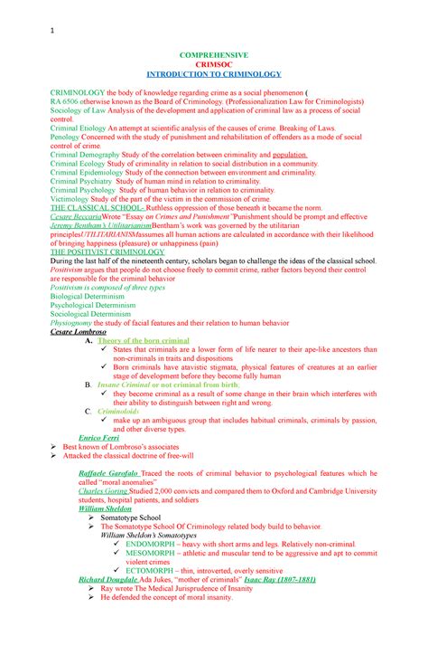 Comprehensive Reviewer Comprehensive Crimsoc Introduction To