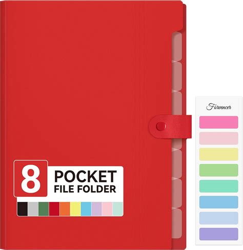 Forvencer Expanding File Folder With 8 Pocket Letter Size Accordion File Organizer