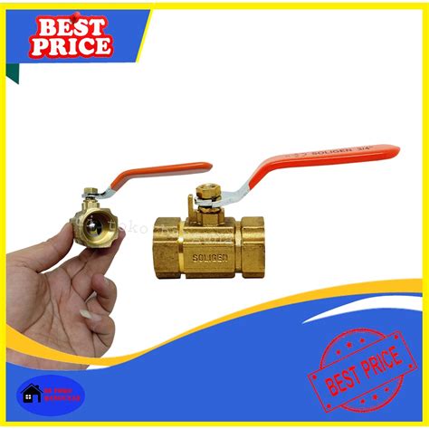 Jual Stop Kran Ball Valve Kuningan Soligen 1 2 3 4 1 Inch Stop Keran