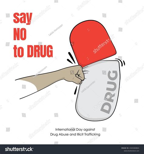 Punching Drug Hand Drawn Illustration Design