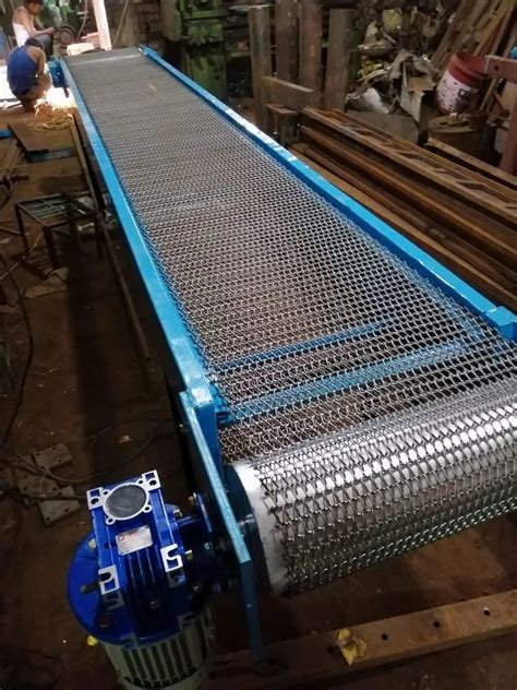 Stainless Steel Ss Slat Chain Conveyor Belt Material Handling Capacity 50 100 Kg Per Feet At