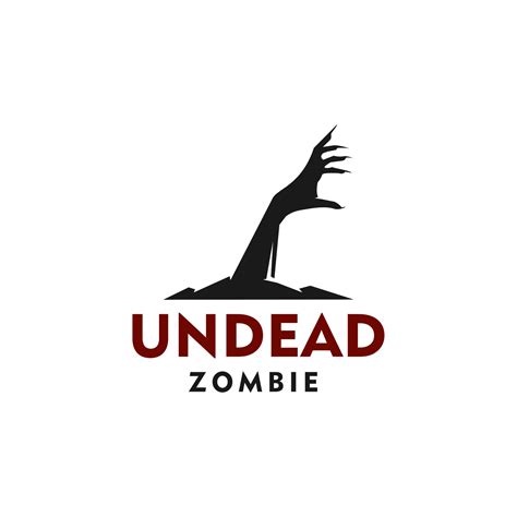 Undead Zombie Hand Vector Silhouette Out Of Ground Dead Corpse Raising