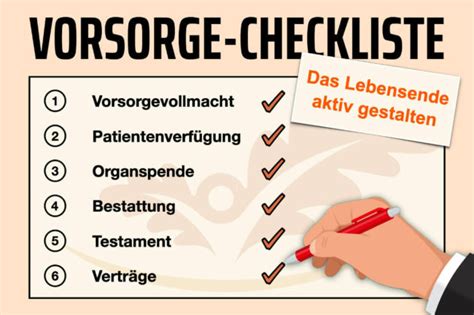 Vorsorge Checkliste Das Lebensende Vorbereiten