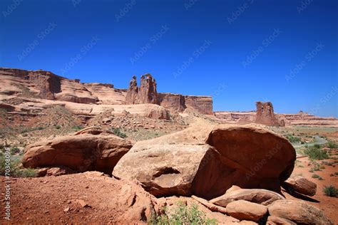 Arches National Park Courthouse Towers Viewpoint Stock Photo Adobe