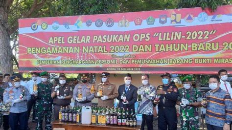 Hasil Operasi Pekat Lipu Polres Luwu Musnahkan 2 336 Liter Miras