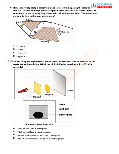 Class 6 Science Light Shadows Reflections Worksheet 08