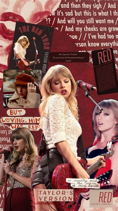 Taylor Swift Red Album Collage