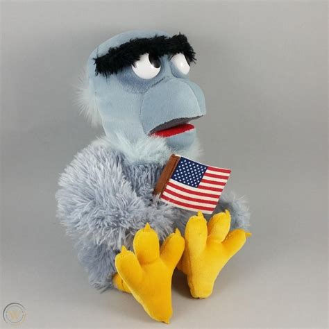 Muppets Sam The Eagle Plush Beanbag Doll Muppet Vision 3d 12 Inch