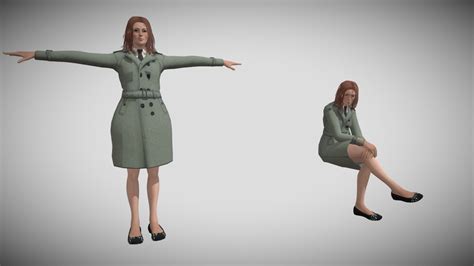 Lady In A Trenchcoat Download Free 3d Model By Ustoopia 0c78873