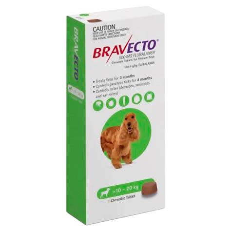 Bravecto10 A 20kg 500mg X1 Tab Srpet