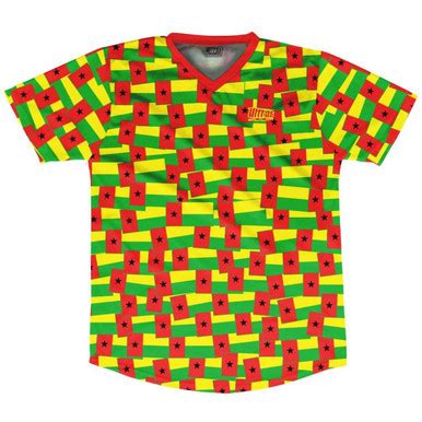 Ultras Guinea-Bissau Party Flags Soccer Jersey Made In USA-Green Red