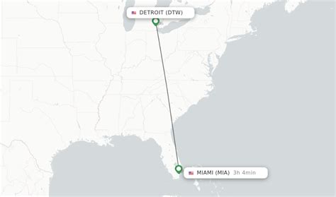 Direct Non Stop Flights From Detroit To Miami Schedules