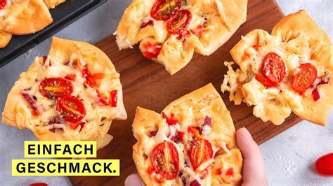 Party Snack Deluxe Pizza Muffins Mit Fertigem Pizzateig Youtube