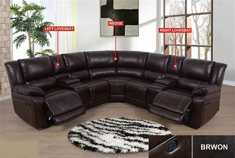 Brown Sectional Recliner Set GS4108 Casye Furniture