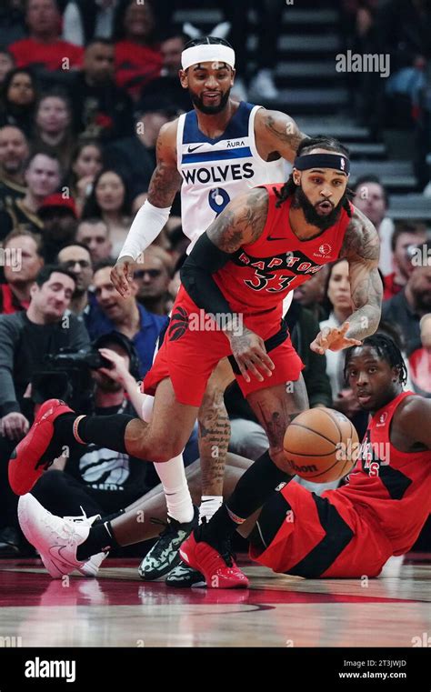 Toronto Raptors Gary Trent Jr Reaches For The Ball As Minnesota