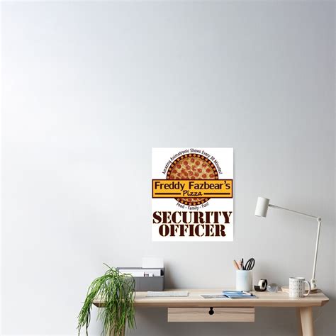 "Freddy Fazbear's Pizza - Security" Poster for Sale by Mbublitz | Redbubble