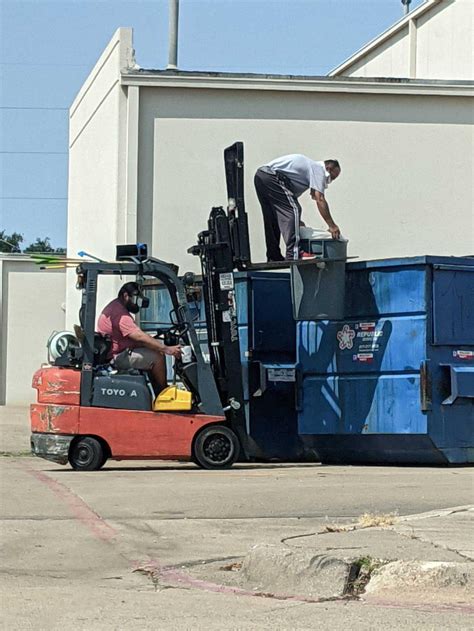 Forklift Driver With Virtual Reality Headset Also Major Osha