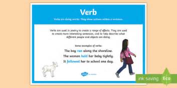 Verb Poetry Terms A Display Poster Hecho Por Educadores