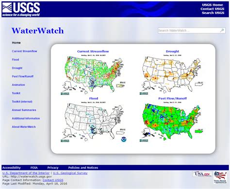 Waterwatch Surface Water Us Geological Survey