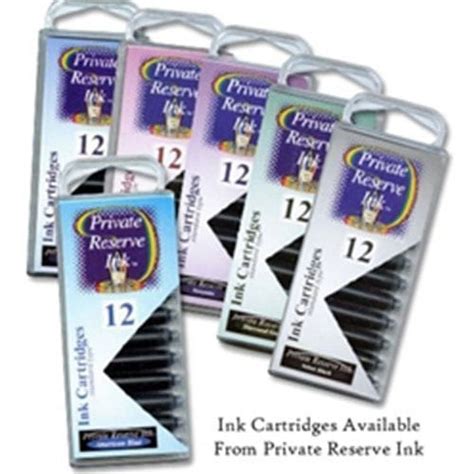 Private Reserve Ink 12 Pack Universal Size Fountain Pen Cartridge