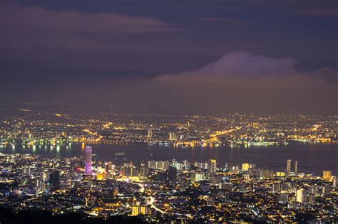 Penang Night View Stock Photo - Download Image Now - Architecture, City ...