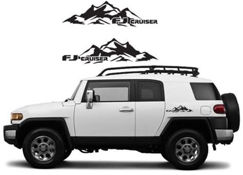 Toyota Fj Cruiser Side Retro Vintage Rocker Panel Stripes Decal Graphics Custom Text