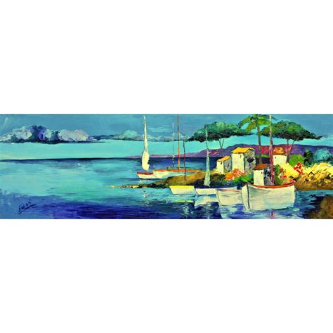 Peinture THE BOAT OF ST TROPEZ par Laura Rose Carré d artistes