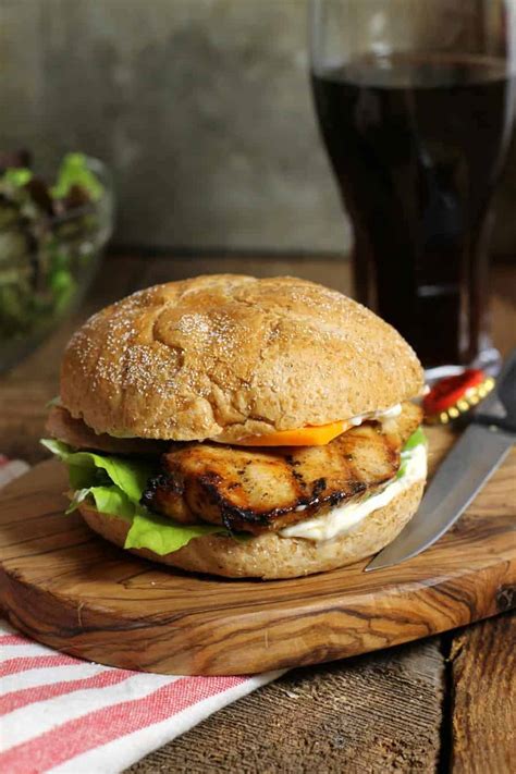 Easy Marinated Grilled Chicken Burgers Earth Food And Fire