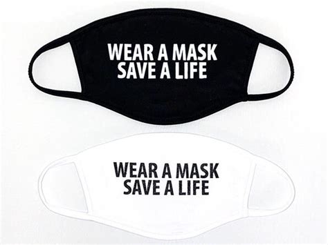 Two Ply Wear A Mask Save A Life Face Masks 2 Pack Stacksocial