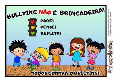 Painel Sobre Bullying Para Imprimir - Professora Aliane Alves Oficial: Painel Bullying