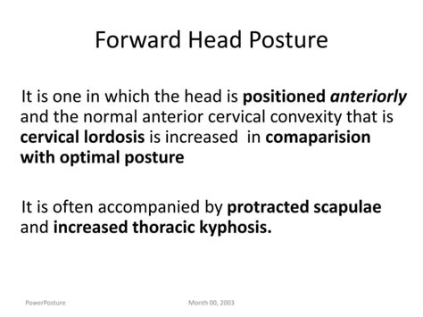 Forward Head Posture Ppt