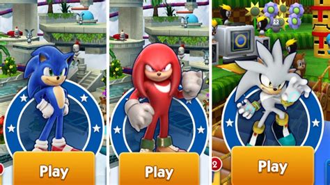 Movie Sonic Vs Movie Knuckles Vs Silver Sonic I Sonic Dash Youtube