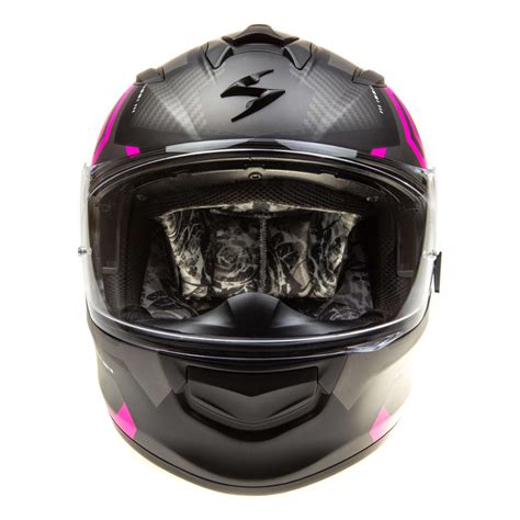 Casque Int Gral Scorpion Exo Spin Noir Rose Mat Ece