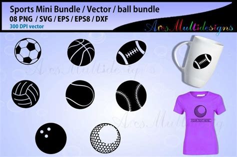 Sports Ball Svg Bundle Baseball Svg Softball Svg Basketball Svg