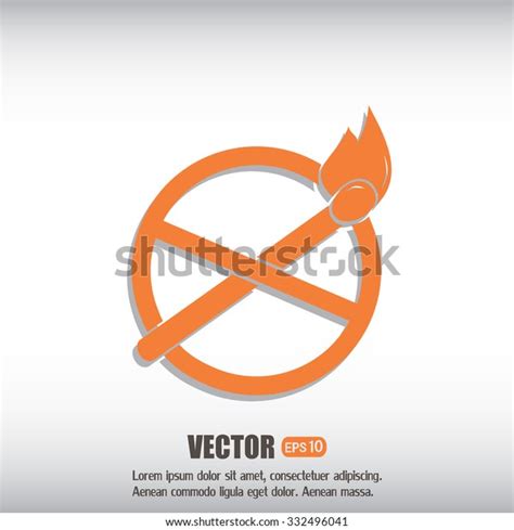 No Naked Flame Warning Sign Vector Shutterstock