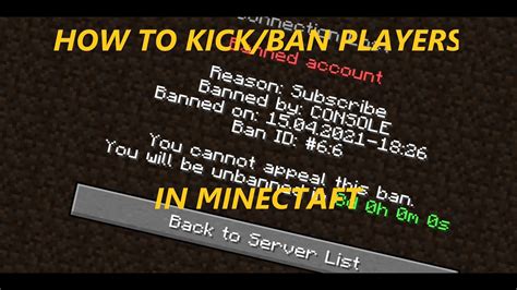 How To Kick Ban Players In Minecraft Tutorial YouTube