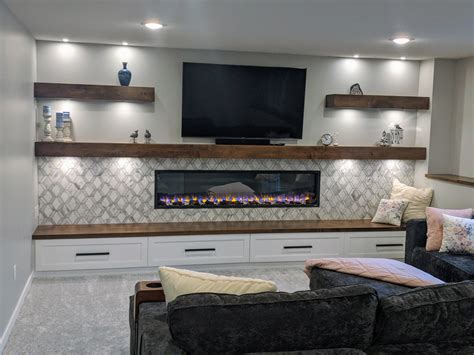 How To Build A Built In Tv And Fireplace Wall At Walter Nicholas Blog