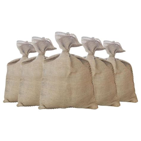 Wellco 35 in. x 17 in. Burlap Sand Bags for Flood Water Barrier, Tent ...